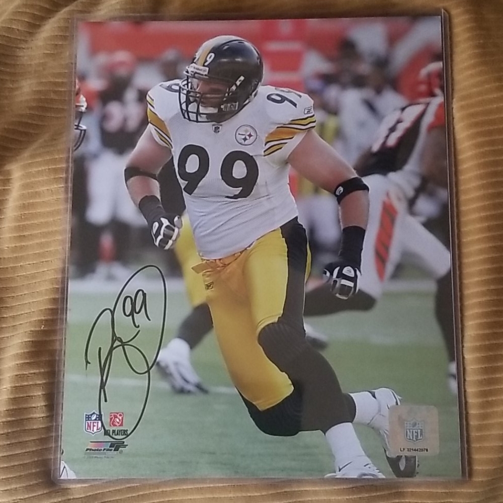 Steelers Brent Keisel autographed photo